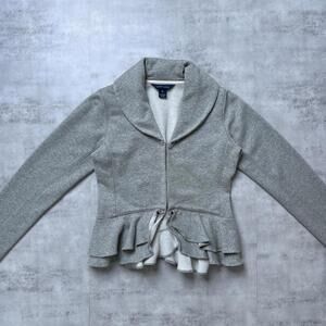 Y2K Polo Ralph Lauren Gray Sweater Cardigan